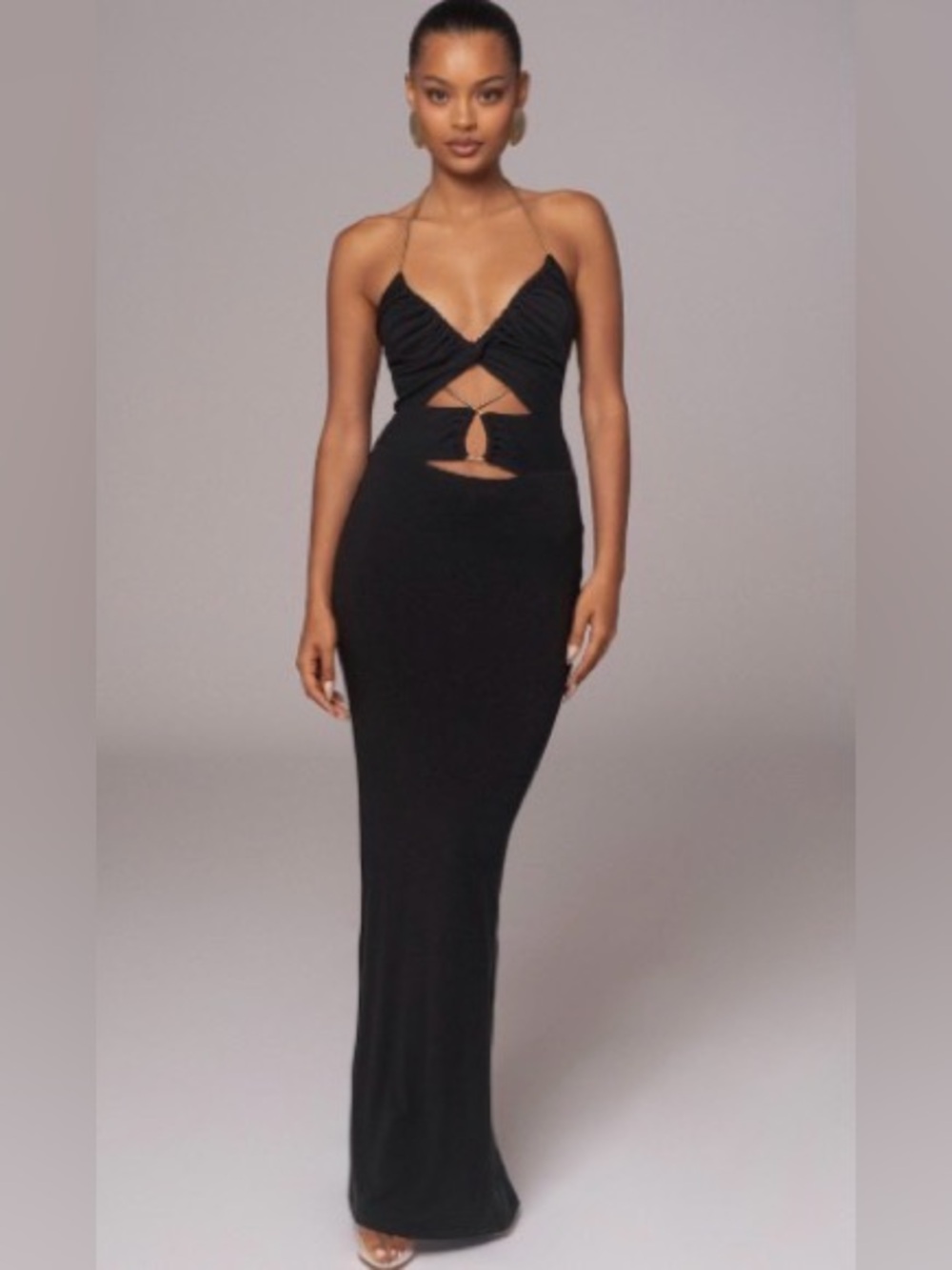 JLuxLabel Black Cutout Halter Maxi Dress